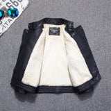 Children PU Leather Jacket Casaco Infantil Boys Winter Leather Coat