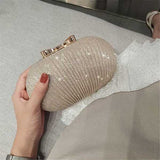 Golden Evening Clutch Bag Women Bags Wedding Shiny Handbags