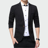 New Men's Blazer Solid Color Suit  Autumn High Quality Casual Coats