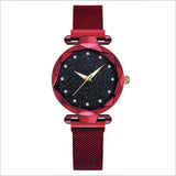 Luxury Women Watch Fashion Elegant Starry Sky Roman Numeral Gift Clock