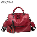 Designer Colored Strap Luxury Ladies Handbags Leather Women