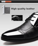 Luxury Business Oxford Leather Breathable Rubber Formal Shoes