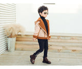 Winter Boots Children Shoes  Boy Genuine Leather Martin Boots