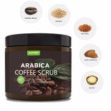 Coffee Body Scrub Cream Dead Sea Salt For Exfoliating & Whitening