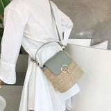 Small Straw Bucket Bags For Women
