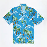 Pink Hawaiian Beach Short Sleeve Shirt Men Summer Fashion Shirts