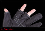 leather gloves for fishing glove three figner High-quality