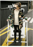 Girl Winter Jacket Cotton-padded Camouflage Printed Thick Clothes