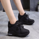 Women's Breathable Platform Wedge Height Increasing Casual Shoes