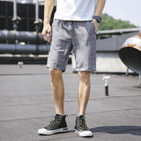 Mens Plaid shorts Casual Breathable Straight Cargo Shorts High Quality
