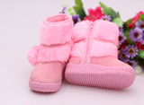 Winter Snow Comfortable Thick Warm Kids Boots Lobbing Ball Cute Shoes