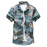 Men's Flower Shirt Summer Casual Short Sleeved Shirt