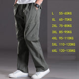 casual pants male big size 6XL Multi Pocket Jeans