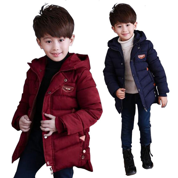 Boys clothes kids winter cotton coat children Hooded Jackets