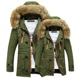 Winter Jacket Casual Hooded Collor Parka Men Thicken Full Sleeve