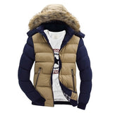 Men's Winter Jackets Thick Hooded Fur Collar Parka Men Coats