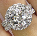 14K White Gold Diamond Rings Jewelry for Women