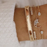 30 Styles Mix Turtle Heart Pearl Crystal Marble Bracelets for Women