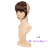 SNOILITE Short Front blunt bangs Clip in 100% Real Natural hairpiece