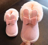Bunny Bow Ankle Winter Shoes Warm Fur Animal Snow Nina Zapatos Kids Boots
