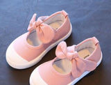 Children Canvas Kids Lovely Bow Flat Heels Shoes