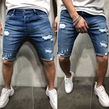 Mens Denim Shorts Super STRETCH Skinny Slim Summer Half Cargo Jeans