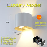Adjustable 6W LED Wall Lamp IP65 & Outdoor Aluminum Wall Light