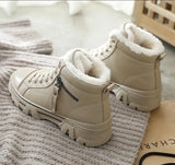 Women Warming Boots Lace Outdoor Winter Plush Casual Shoes