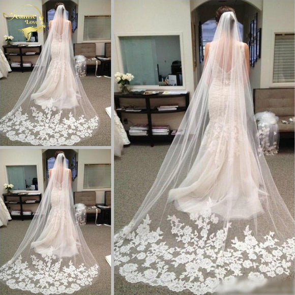 White  Veil Long Bridal Veil Cheap Wedding Accessories