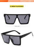 Unisex Designer Square Shades Gradient Sun Glasses UV400 Mirror
