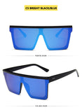 Unisex Designer Square Shades Gradient Sun Glasses UV400 Mirror