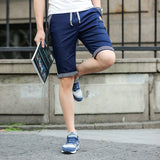 New Summer Men cotton beach elastic waist casual shorts
