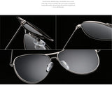 Tamanho pequeno polarizado aviação uv400 óculos sol piloto 54mm marca