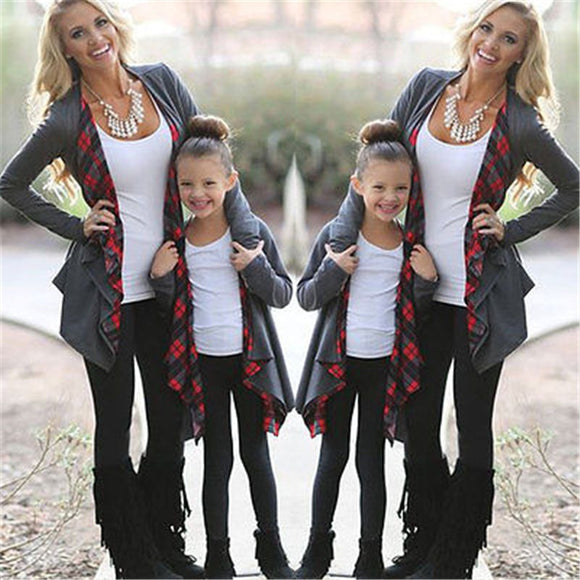 Autumn Long Sleeve Family Outfits Clothing Mother Daughter Cardigan Sweater