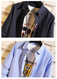 Men's long-sleeved shirts casual body repair solid color lining