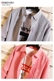 Men's long-sleeved shirts casual body repair solid color lining