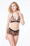 Women Sexy Lingerie Corset Push Up Leopard Bikini Set Underwear