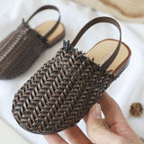 Summer Sandals For girls Braided Fashion Toddler PU Leather Beach shoe