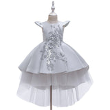 Summer flower girl party princess Tutu vestido big bow elegant dress 3-12 T