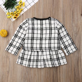 Autumn Winter Party Kids Clothes For Baby Girl Fashion Pageant Plaid Coat