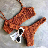 Women Swimwear Push-up Padded Bra Bandage Bikini Set