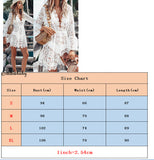 Women Bikini Cover Up Floral Lace Hollow Crochet Swimsuit Cover-Ups