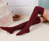 Knee Socks Cotton Thigh High Over The Knee Stockings