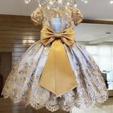 Girls Elegant Princess Party Dress Wedding Gown Vestido Wear