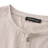 INCERUN New Plus Size Men's Shirts Long Sleeve Solid Irregular Style