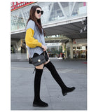 Winter Over The Knee Boots Women Stretch Fabric Thigh High Sexy Shoes