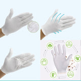 6 Pairs White Gloves Inspection Cotton Work Gloves Hight Quality