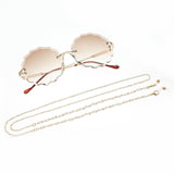 Fashion Reading Glasses Chain for Women Metal Sunglasses Cords Pearl Beaded