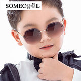 New Arrival Rimless Sunglasses Kids designer UV400 Protect Eyewear