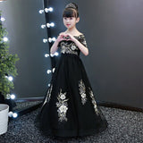 Tulle Princess Off The Shoulder Flower Boat Neck Party Communion Gowns